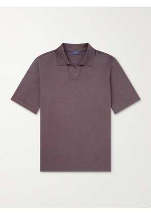 Herno - Cotton Knitted Polo Shirt - Men - Brown - XS