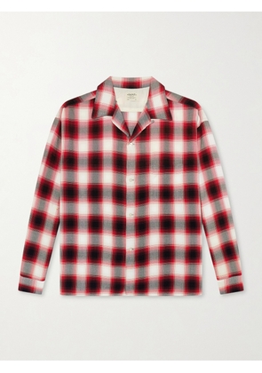 SAINT MXXXXXX - Convertible-Collar Checked Flannel Shirt - Men - Red - S
