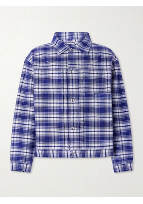Story mfg. - Friday Checked Cotton Jacket - Men - Blue - S