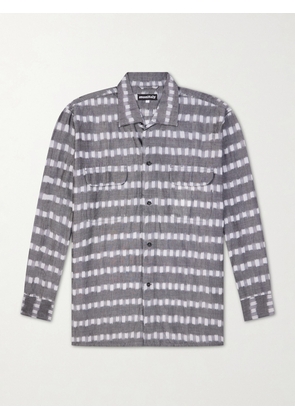 Monitaly - Milano Printed Cotton Shirt - Men - Gray - S