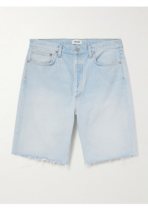 AGOLDE - Anson Straight-Leg Frayed Denim Shorts - Men - Blue - UK/US 28