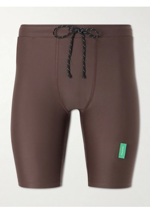 DISTRICT VISION - 9''' Recycled Running Shorts - Men - Brown - S