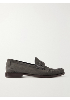 Brunello Cucinelli - Flex Suede Penny Loafers - Men - Gray - EU 40