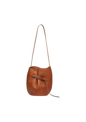 Belted bucket bag