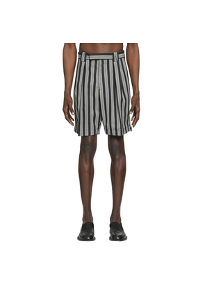 Pinstripe Wool Formal Shorts