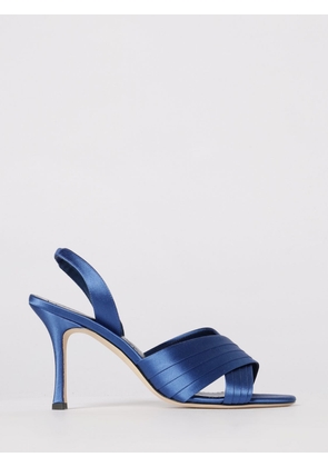 Heeled Sandal MANOLO BLAHNIK Woman color Royal Blue