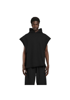 Cotton Jersey Sleeveless Hoodie