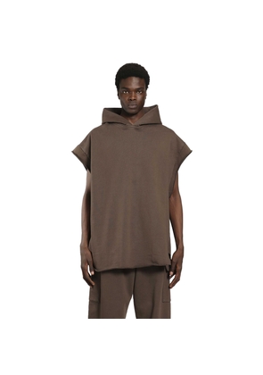 Cotton Jersey Sleeveless Hoodir