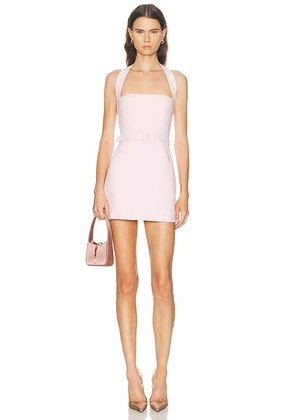 SANS FAFF Halter Mini Bubble Dress in Pink - Pink. Size L (also in M, S, XS).