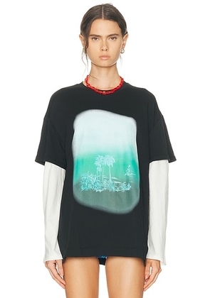 Staud William Tee in California Dreams - Black. Size M/L (also in XS/S).