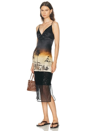 Staud Nalu Dress in California Nights - Black. Size 0 (also in 2, 4, 6, 8).