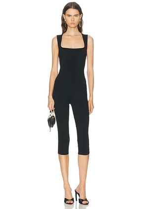 Retrofete Leana Jumpsuit in Metallic Black - Black. Size L (also in M, S, XL, XS).