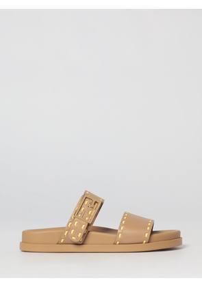 Heeled Sandal FENDI Woman color Camel