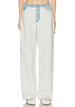 SEROYA Travis Pant in Light Grey & Coastline - Light Grey,Blue. Size L (also in M, S, XS).