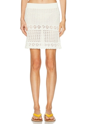 ERES Angela Mini Skirt in Ecru - Cream. Size 36 (also in 38, 40).