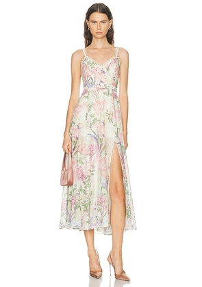 Charo Ruiz Ibiza Iraso Long Dress in Cream Botanic - Cream. Size L (also in M, S, XS).