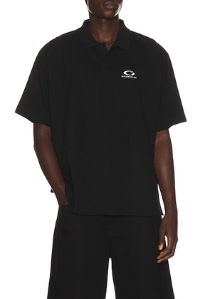 Balenciaga Short Sleeve Regular Polo in Black - Black. Size L (also in M, XL).