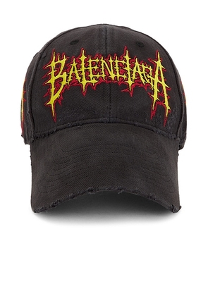 Balenciaga Cap in Faded Black - Black. Size L (also in M, S).