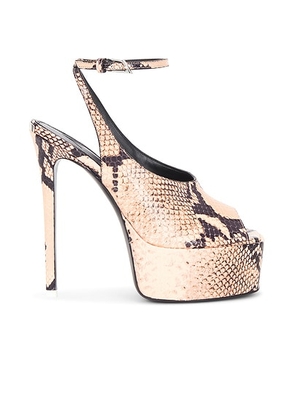 THE ATTICO Ornella 140 Sandal in Rosewood - Rose. Size 36 (also in 39, 39.5, 40).