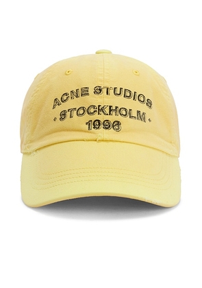 Acne Studios Cuddy Sunkissed Cap in Light Yellow - Yellow. Size all.