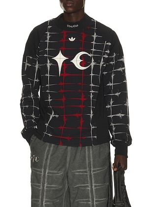 Adidas Originals x Thug Club Goalie Tee in Black - Black. Size L (also in M, S, XL/1X).
