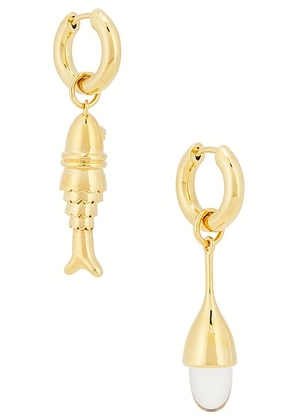 Eliou Costa Earrings in Gold - Metallic Gold. Size all.