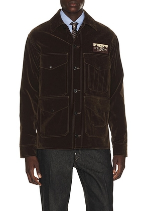 Junya Watanabe x Filson Locky Denim Outershirt in Dark Brown - Green. Size M (also in XL/1X).