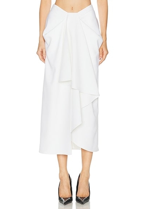 Givenchy Wrapped Long Skirt in White - White. Size 34 (also in 40).