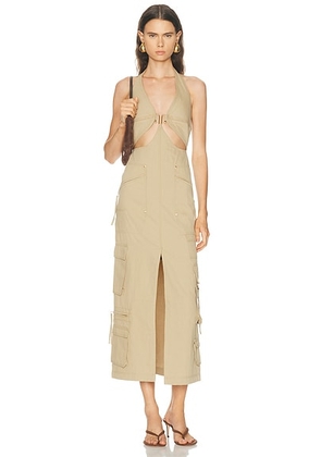 Cult Gaia Misaki Dress in Sesame - Beige. Size 2 (also in 4, 6).