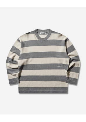 Men s Marina Striped Crewneck Jumper Ivory