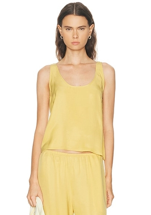 LESET Kim Scoop Tank Top in Soliel - Yellow. Size L (also in M, S, XS).