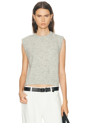 American Vintage Vitow Vest in Gris Clair Chine - Light Grey. Size L (also in M, S).