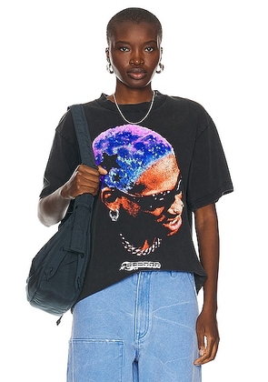 Stadium LA Rodman Purple Stars Tee in Washed Black - Black. Size L (also in M, S, XL/1X).