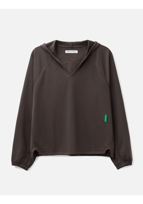 Open Neck French Terry Hoodie