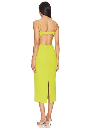 Bardot Vienna Midi Dress in Green. Size 8. Also in 4, 10.