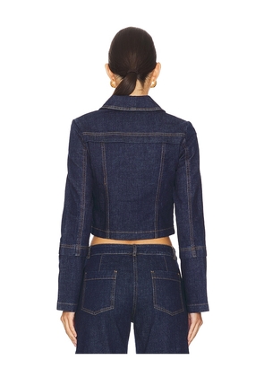 Amanda Uprichard Lucas Jacket in Denim-Dark. Size S. Also in L, M.