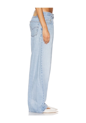 aligrace Vintage Barrel Wide Leg Jeans in Denim-Light. Size 24. Also in 25, 26, 27, 29, 30, 32.