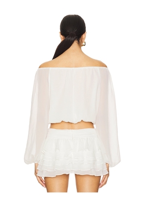 Amanda Uprichard Dallas Top in Ivory. Size L. Also in M, S.