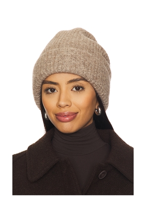 EAVES Alina Beanie in Brown.