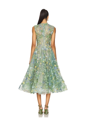 Bronx and Banco Saba Floral Midi Dress in Sage. Size M. Also in XS, S.