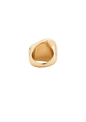 Ettika Bold Turquoise Ring in Metallic Gold. Size 5. Also in 6, 7, 8.