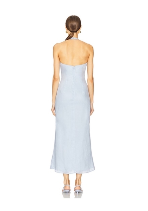 Bardot Paola Halter Midi Dress in Baby Blue. Size 12. Also in 6.