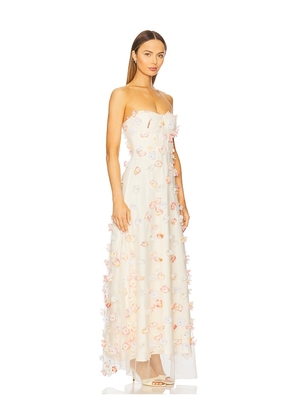 ELLIATT Livia Maxi Dress in Cream. Size XL. Also in S, XS, M, L.
