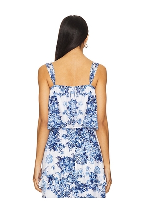 Cinq a Sept Costal Bouquet Kandra Top in Blue. Size M. Also in L, S.