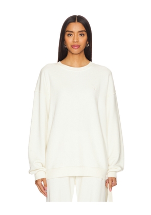 Eterne Oversized Crewneck Sweatshirt in White. Size L. Also in M.