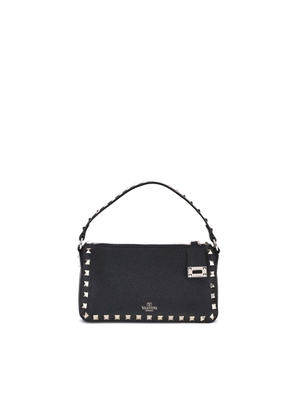 Valentino Garavani Black Calf Leather Bos Taurus Shoulder Bag