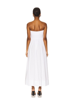 Enza Costa Cotton Resort Strapless Dress in White. Size M. Also in S.