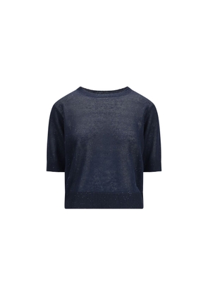 Brunello Cucinelli Blue Cotton Sweatshirt - L