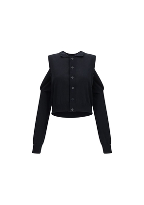 ALAINPAUL Black Cotton Cardigan - 2