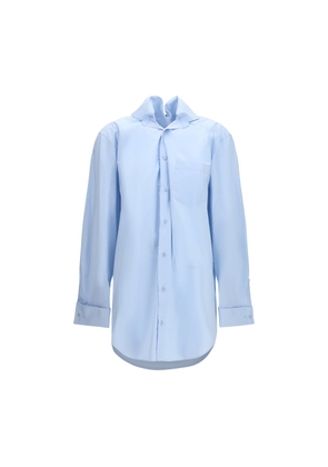 ALAINPAUL Blue Cotton Dress Shirt - M